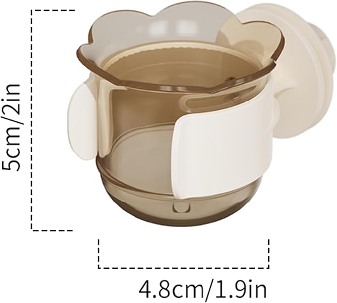 2pcs/4pcs PET Bird Bowls with Clamp, Bird Cage Feeder, Durable Water Bowl, Feeding Cups, Water Feeder for Cockatiel, Parakeet, Macaw, Finches, Lovebirds, Small Animals Gray (Gray, 4pcs)