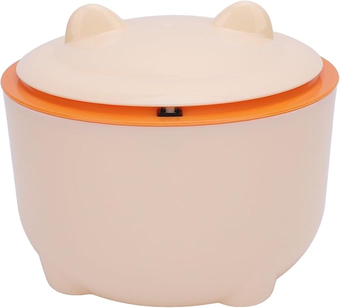 Odor Cat Litter Trash Can with Press Type Lid - Compact Enclosed Cat Waste Container for Home, PP Material