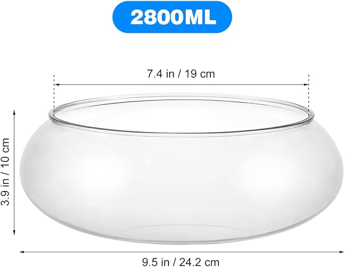 GANAZONO Clear Fish Bowl Vase Bubble Round Planter Terrarium Fish Bowl Aquatic Plant Pot Daffodil Pot Hydroponic Planter Tank Aquarium