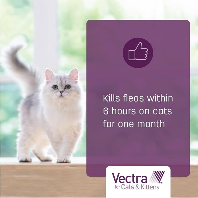 Vectra for Cats & Kittens Flea Treatment & Prevention for Small Cats (2-9 lbs.) 6-Month Supply