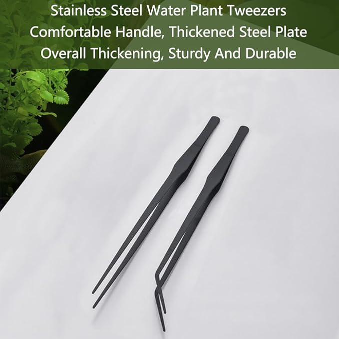 SagaSave Aquarium Tweezers Stainless Steels Feeding Tongs Extra Long 15 inches Aquarium Feeding Tool for Snakes, Lizards, Spiders, Frogs, Scorpions Feeder(Mixed Set)