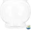Homoyoyo Plastic Fish Bowl Round Clear Goldfish Vases for Betta Fish Aquarium Home Decor Party Drinks Crafts Unbreakable Transparent 18.00X18.00X17.00CM