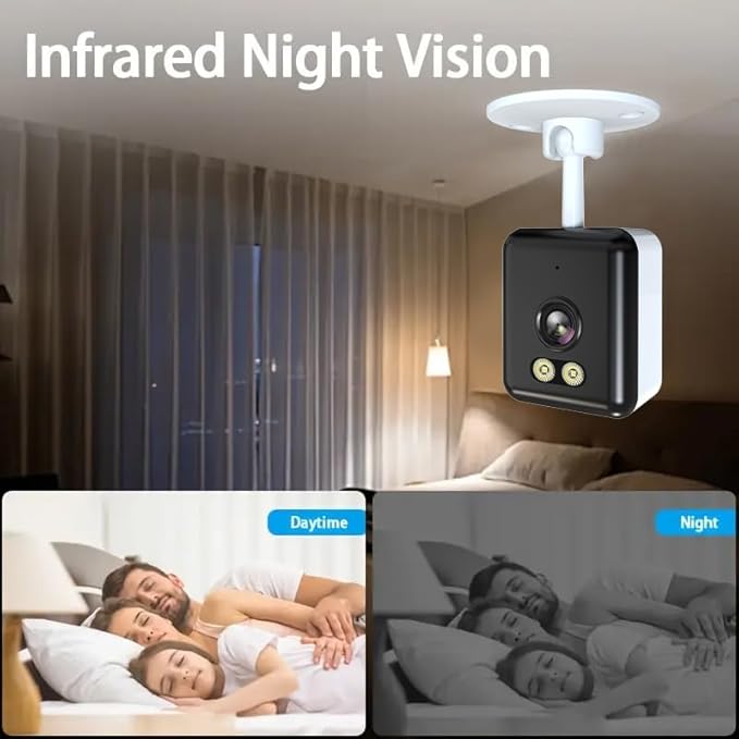 2pcs 5MP WiFi Camera,Cameras for Home Security with Night Vision,Pet Cameras with Phone App,2K Indoor Security Camera,Motion Detection,2-Way Audio,WiFi Home Camera,24/7 SD Card Storage (4)