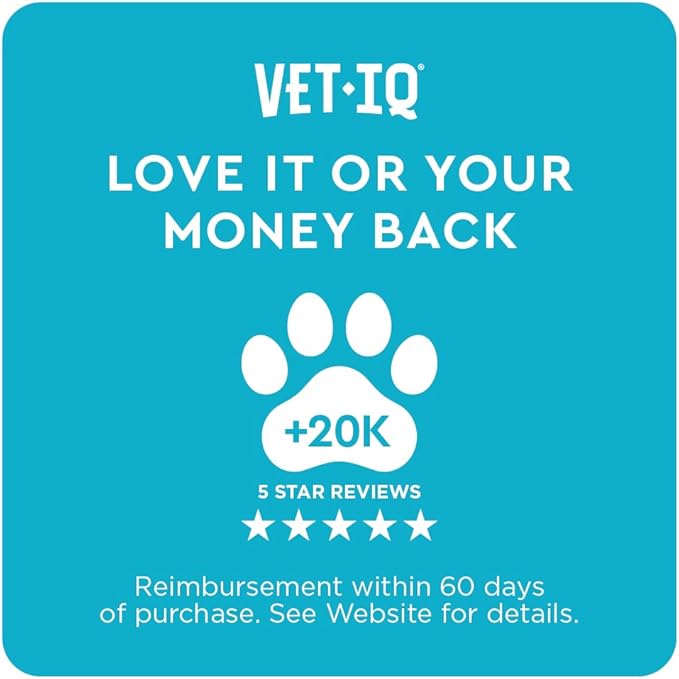 VetIQ Probiotic Supplement for Dogs, Dog Probiotics for Digestive Health, Nourishes Gut Bacteria and Supports Bowel Function, Hickory Smoke Flavor, Made in The USA, 180 Count