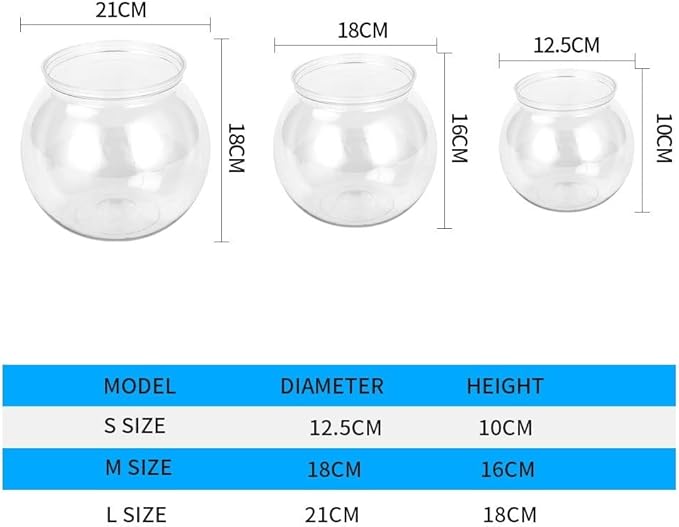 Fish Tabk Transparent Acrylic Fish Tank Aquarium Breeding Box Fish House Aquatic Pet Home Desktop Gasket Marine Portable Bowl for Fish Tank Cool Fish Tank(Large)