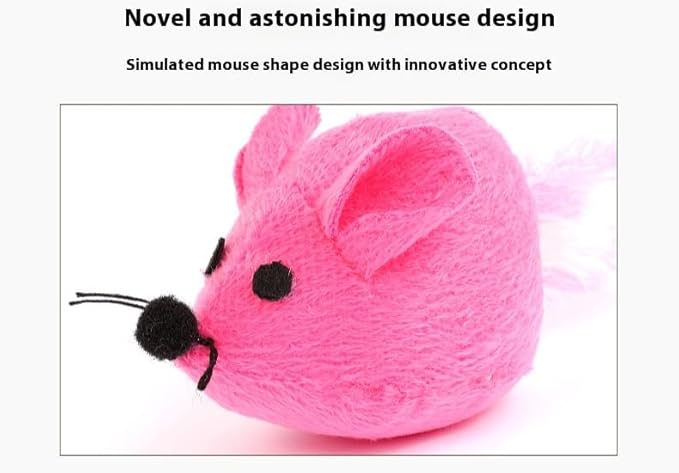 Catnip Mouse Toy, Long Tail Plush Mice for Cats, Interactive Hunting Toy for Indoor Cats, Colorful Soft Cat Toy with Catnip Inside (Blue)