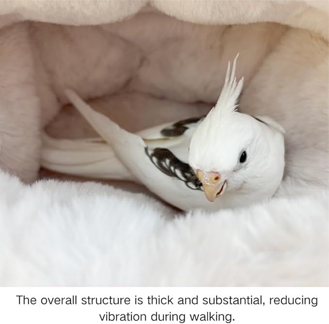 2 in 1 Warm Bird Carrier Bag, Bird Hammock Bed for Cage, Winter Travel Bag, Portable Parrot Outing Bag for Lovebird, Budgie, Conure, Quaker, Small Medium Birds (Yellow,Small)
