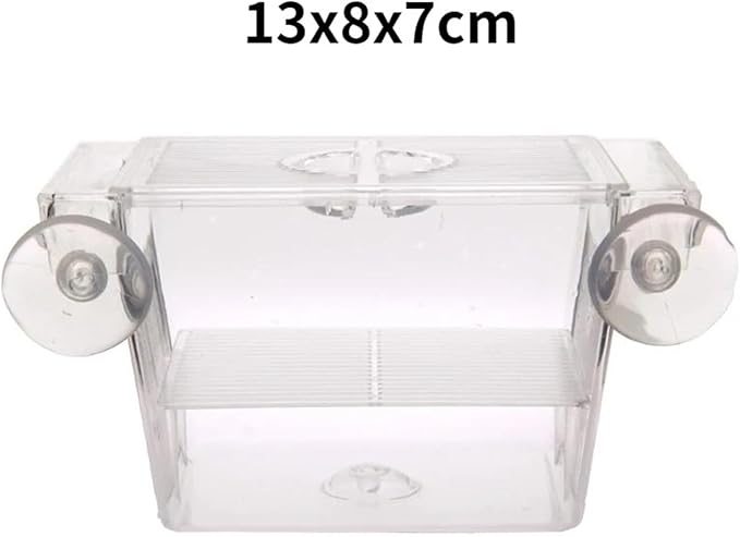 Self-Floating Aquarium Breeding Incubator Isolation Box – Double Layer 4 Rooms Transparent Acrylic Fish Hatchery Box for Fish Tank(4 Rooms)