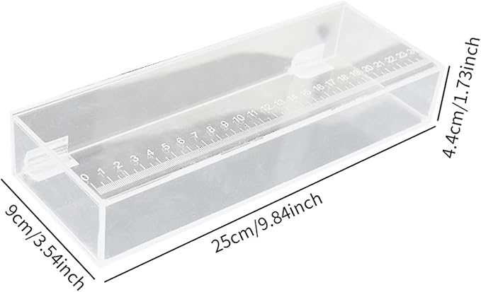 Aquarium Fish Isolation Box Portable Reusable Clear Acrylic Box with Scale Mini Aquariums Fish Breeding Tanks, 25x4.4x9cm