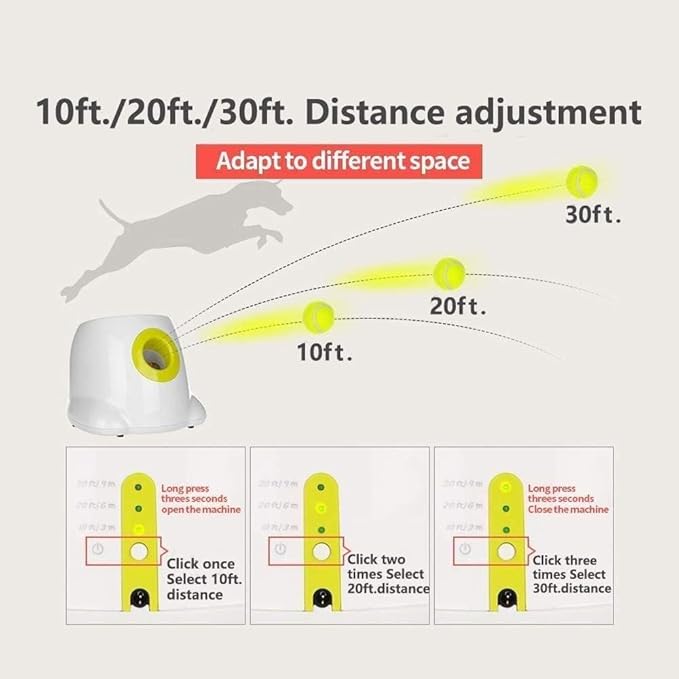 Compact Automatic Dog Ball Launcher Interactive Fetch Machine