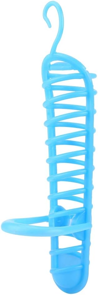 Millet Holder for Birds Parrots Feeder Basket Hollow Basket Food Fruit Feeding Perch Stand Hanging Fruit Vegetable Millet Container Birds Feeders(Blue)