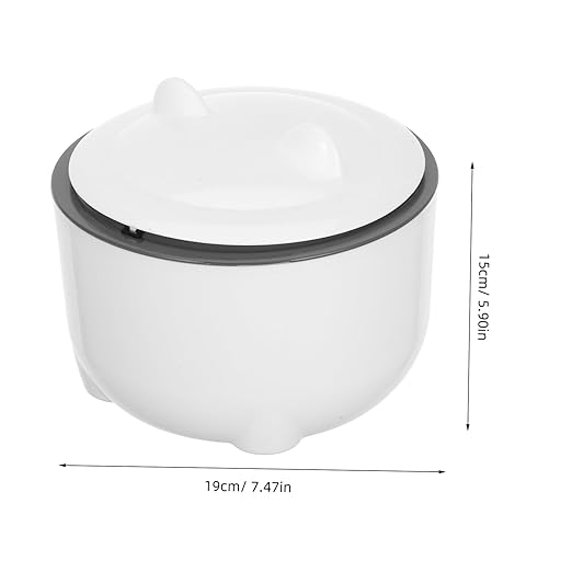 Sosoport Cartoon Style Cat Litter Trash Can Sealed Design One-Button Litter Box Lid Small Desk Waste Bin Pet Storage Container