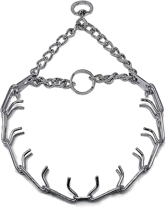 Herm Sprenger Prong Dog Training Collar, 3.2mm x 23in Medium, Ultra-Plus Chrome Plated Steel Pet Pinch Collar No-Pull Collar for Dogs Anti Pull Training Collar Made in Germany