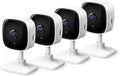 Tapo 2K Indoor Wired Security Camera - Works as a Baby Monitor & Pet Camera, Person/Motion/Baby Cry Detection, 2-Way Audio, Siren, Subscription-Free Local Storage or Optional Cloud, C110P4 (4-Pack)