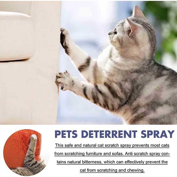 Purrshield Anti Cat Scratch Spray, Purrshield Cat Deterrent, Indoor and Outdoor Fast Acting Anti Scratch Pet Spray, for Pet Behavior Training & Afurniture Protecting. (2PCS)