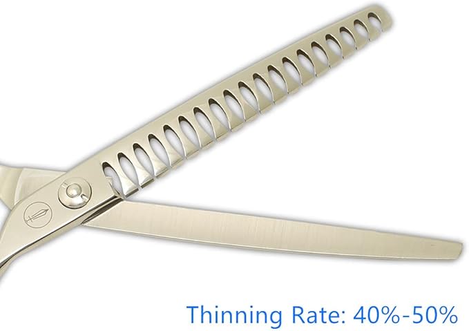 HASHIMOTO Chunker Scissors for Dog Grooming, 19 Teeth, 7.0 Inch, Light Weight