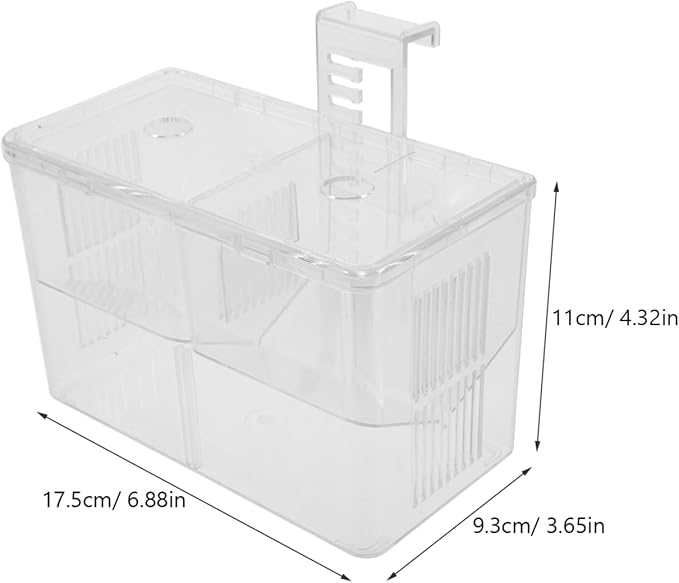 Fish Breeding Box Incubator for Shrimp and Tropical Fish Divider Hatchery Enhanced Survival Rates for Newborns Easy Observation and Installation