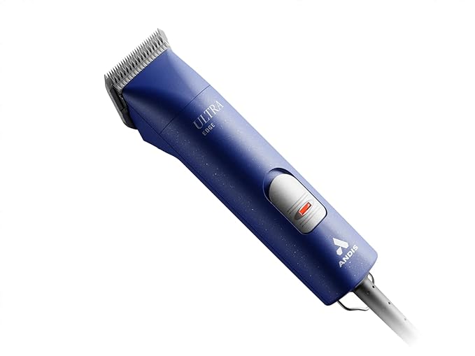 Andis Professional UltraEdge Super 2-Speed Detachable Blade Dog/Pet Clipper, Rotary Motor with Shatter-Proof Housing, Runs Calm & Silent, 14-Inch Cord, for All Dog Coats & Breeds, 120 Volts, Blue