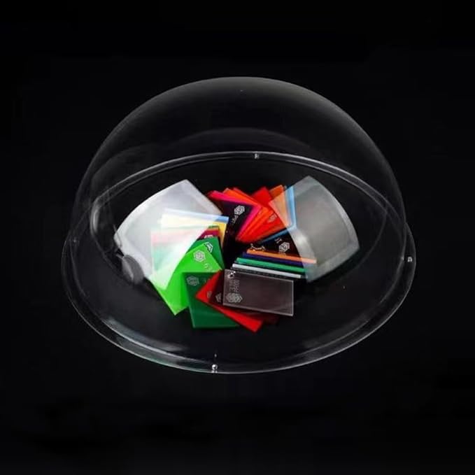 LOTOWELZON 3.15inch Clear Acrylic Replacement Transparent Clear Camera Dome Cover Security Camera Housing Pet Dog Fence Window Skylight Window (ID80mm*H44mm/3.15 * 1.73in)