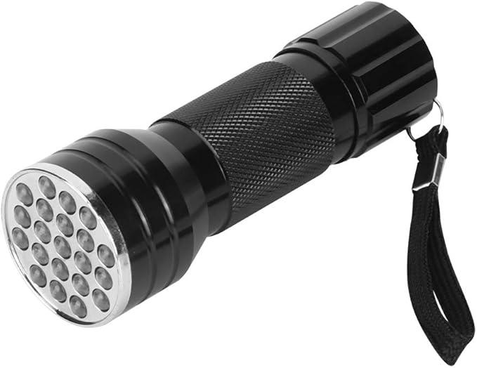 Generic Uv Flashlight, Uv Light Mini Torch Light Urine Light Detector 21 LED Flashlight Ultra Violet Pet Urine Detector Light for Dog Cat (with tail strap), Generic12wikvf7h0-01