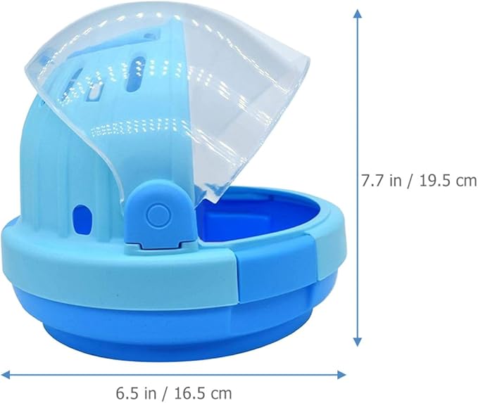 YARNOW Portable Handheld Bird Carrier Cage with Blue Plush Nest Pad, Small Space Capsule Design for Parrots and Small Parakeets Travel and Warm Brooding
