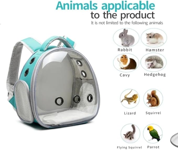 Bird Carrier Travel Cage Backpack with Perch, Breathable Portable Transport Bag for Parrot and Small Birds Outdoor Use (B2)