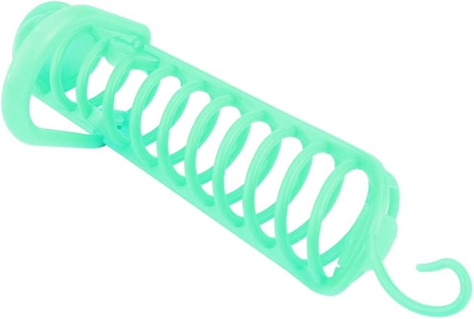 GOTOTOP Bird Millet Holder Parrots Feeder Hollow Basket Plastic Food Fruit Feeding Perch Stand Holder for Pet Bird Supplies 9.8in (Green