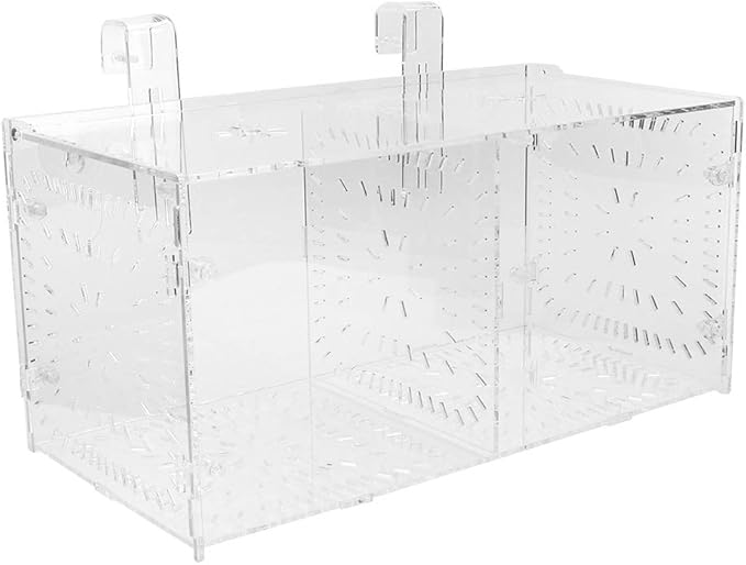Fish Tank Breeding Box Aquarium Isolation Box Transparent Acrylic Fish Tank Incubation Box for Aggressive Injured Sick Fish Shrimp 15x15x15cm 30x15x15cm 20x20x20cm (30CM*15CM*15CM)