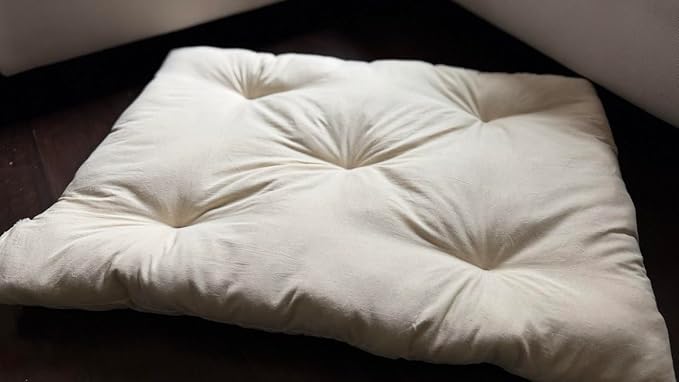 Rectangular Muslin Dog Bed Insert with Raw Cotton Filler, Natural Pet Bed Cushion Insert, Breathable Inner Pillow for Dog Bed Covers (XX Large 53"x36"x5")