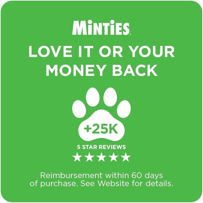 Minties Dental Treats for Cats, Salmon Flavored Treats for Cats, Freshens Breath and Controls Tartar, 2.5oz