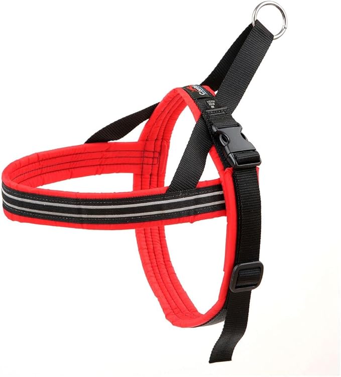 ComfortFlex Sport Dog Harness – No-Choke, Fully Padded, Non-Chafing Harness with Control Handle – Reflective, Lightweight, Adjustable for Active Dogs - Large, Red