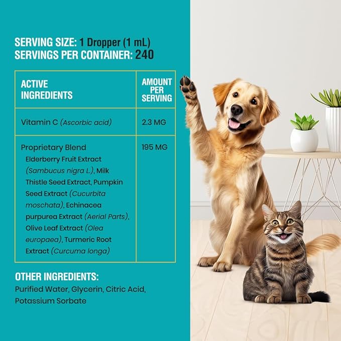 Special Breed Allergy & Immune with Elderberry, Allergy Relief for Cats and Dogs, Anti Itch Treatment, Relief for Pet Allergies, Immune Support for Cat or Dog, 8oz