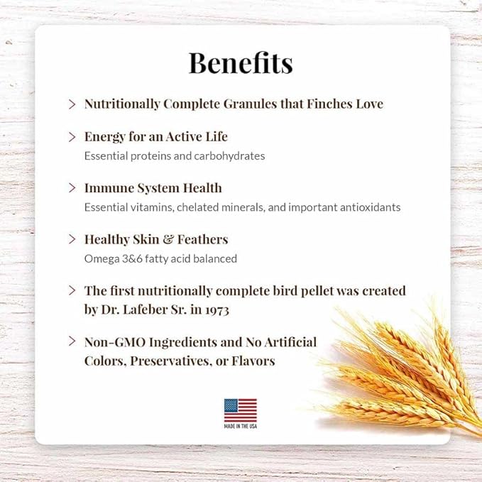 LAFEBER'S Finch Premium Daily Diet (Classic, 1 Ib Pack of 2)