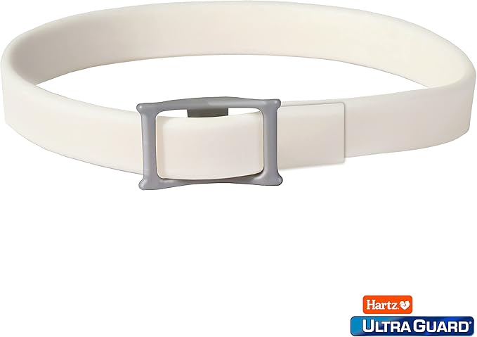 Hartz UltraGuard Flea & Tick Collar for Dogs and Puppies, 7 Month Flea and Tick Protection and Prevention Per Collar, White, Up to 20 Inch Neck