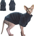 Sphynx Cat Sweater Hairless Cat Clothes Sweater Shirt Soft Warm Long Sleeves Pullover Pet Clothes Pajamas Dog Cloth for Small Dogs Jumpsuit Pet Sweaters (Dark Blue, Medium)