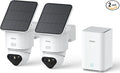 aosu T2 Ultra 4K Security Cameras Wireless Outdoor, 2 Cam Kit, Smart Home Security System with TrueColor Night Vision, AI Recognition & 360° Motion Tracking, Solar Power, Expandable 1TB Local Storage