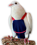 Bev's Bird Boutique Regular Flyper Adjustable Bird Diaper | Reusable, Washable Cloth | Comfort Fit for Parrot, Cockatiels, & Other Small Birds | Fashionable Avian Accessories, Navy & Red, Size 8.5
