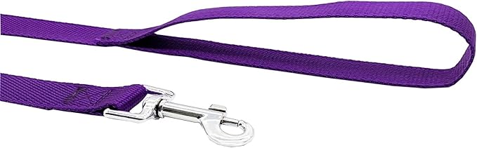 Nylon Training Dog Leash for Small Medium Large Dogs, 15ft 20ft 30ft 50ft Long Leash Dog/Puppy Lead for Obedience Recall Training, Camping (1" x 20ft, Purple)