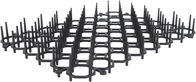12Pcs Cat Deterrent Mat, Anti Cat Dog Network with Spikes, Indoor Outdoor Training Plastic Spike Mat for Keeping Away Cats Dogs, Protecting Plants Furniture Cars Sofas