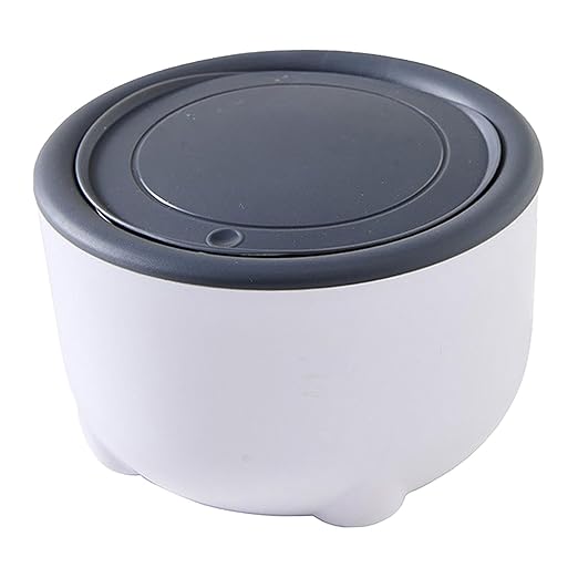 Generic Cat Litter Trash Can,with Press Type Lid,Portable Trash Bin,Lightweight,Multipurpose,Mini Countertop Cat Litter Disposal Bin, Gray
