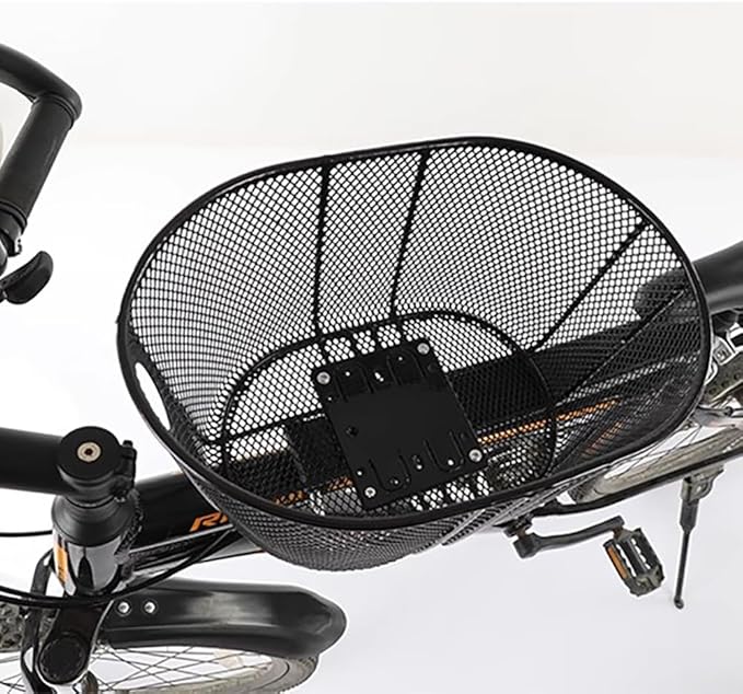 Bike Dog Carrier for Small Dogs – Quick Release Front Bicycle Pet Basket with Inner Safety Leash, Reinforced Support Bar, Fits Most Bikes & E-Bikes(Under 25 pounds)