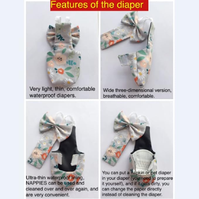 Special Diapers for Poultry - Waterproof, Adjustable, Washable and Reusable for Chicken, Duck and Goose - Poultry Supplies (100g-200g)