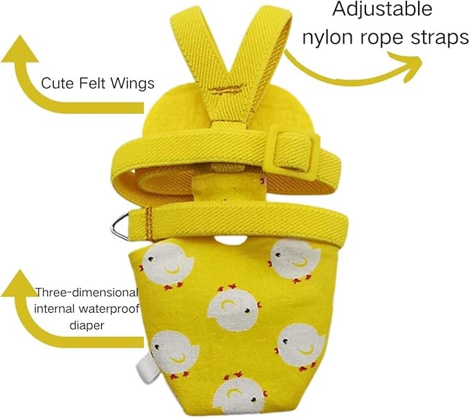 Adjustable Bird Diaper Harness Flight Suit Clothes with 80 Inch Flying Leash Rope for Parrots Conure Cockatiel (Blue,Pigeon)