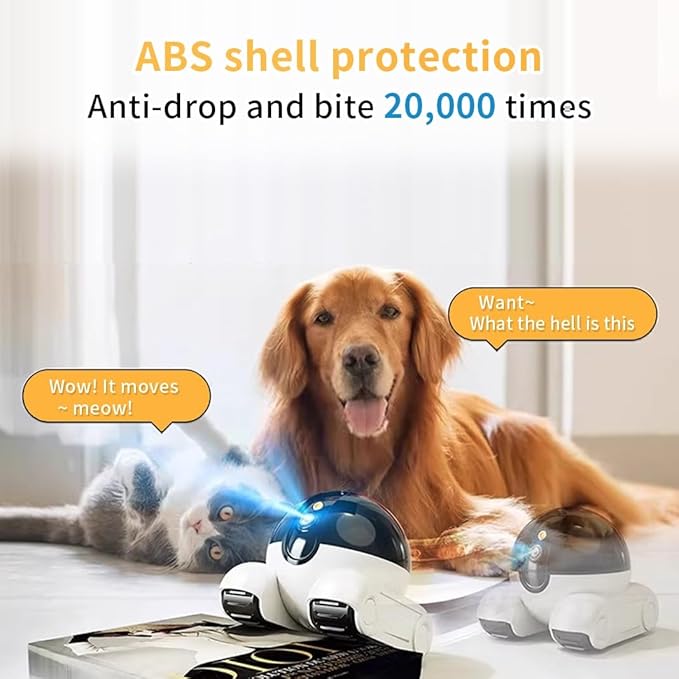 Camera for pet Home Security Camera Wireless Camera for 1080P Video with Self Charging, 2 Way Talk, Wireless APP Remote Control Baby Monitor The Dog Camera(Yellow)