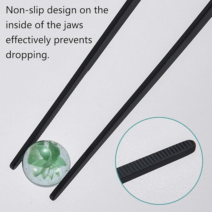 SagaSave Aquarium Tweezers Stainless Steels Feeding Tongs Extra Long 15 inches Aquarium Feeding Tool for Snakes, Lizards, Spiders, Frogs, Scorpions Feeder(Mixed Set)