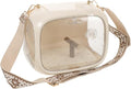 GALPADA Portable Bird Carrier Cage with Adjustable Strap and Stand Perch Breathable Ventilated Parrot Travel Cage for Cockatiels and Small Birds for Outdoor Transport and Picnics