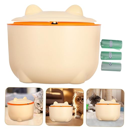 TOYANDONA 1set Cat Litter Disposal Bin with Capacity Multi-use Trash Can for Cat Waste and Litter Storage Includes Reusable Garbage Bags Design for Easy Maintenance