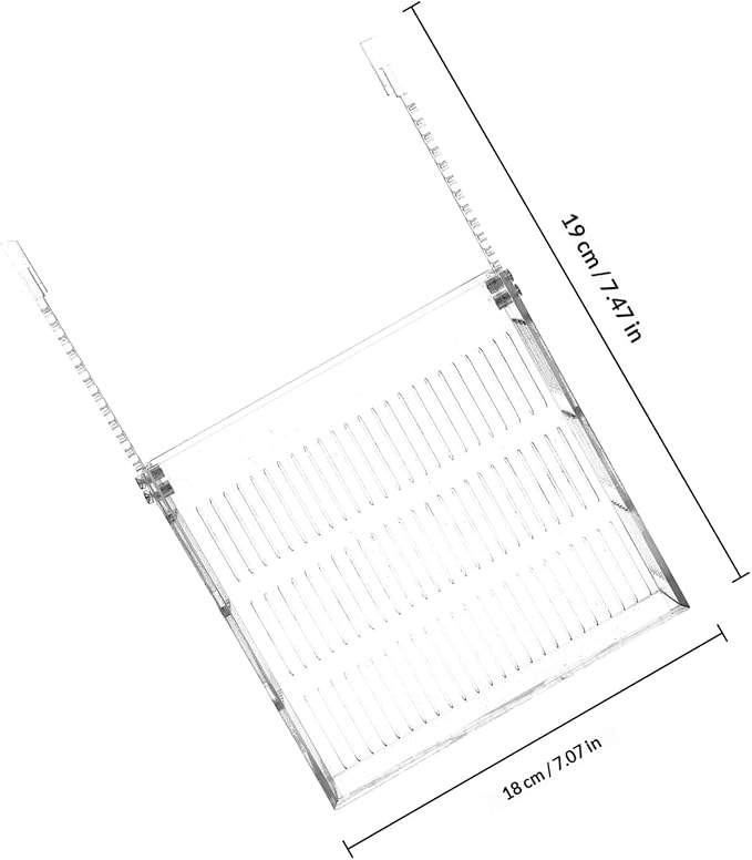 Guppy Breeding Box Aquarium Nursery Incubator Acrylic Hanging Fish Isolation Box with Suction Cups Medium Size for Betta and Shrimp Hatchery