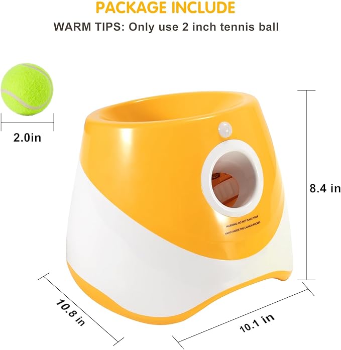 Interactive Dog Toys - Automatic Tennis Ball Launcher for Medium to Large Dogs, Outdoor Exercise & Training, Perfect Home Dog Toy 6 Ball (Purple, Standard)