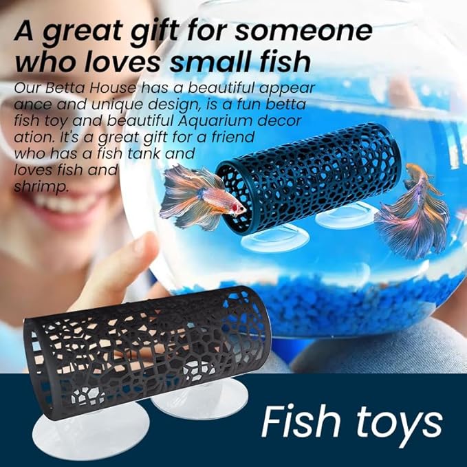 Betta Fish Hammock with Suction Cup - Plastic Aquarium Hideout & Resting Leaf for Betta Fish Tank, Decorative Shelter to Reduce Stress, Easy to Install (Green)